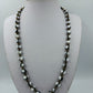 Vintage Schmuckset Murano Glas Halskette und Armband Schwarz Weiß Floral
