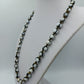 Vintage Schmuckset Murano Glas Halskette und Armband Schwarz Weiß Floral