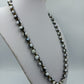 Vintage Schmuckset Murano Glas Halskette und Armband Schwarz Weiß Floral