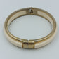 Eleganter Vintage Armreif klappbar creme Gold