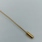 Elegante Vintage Hutnadel Broschennadel gold blau 14 cm