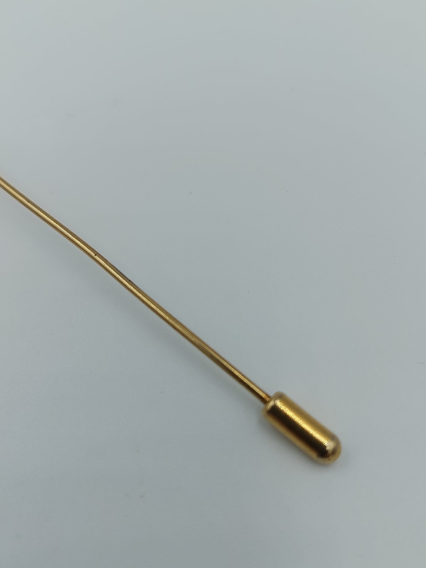 Elegante Vintage Hutnadel Broschennadel gold blau 14 cm