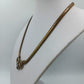 Vintage Collier geflochtene Kette mit Strass Anhänger goldfarben