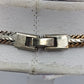 Vintage Collier geflochtene Kette mit Strass Anhänger goldfarben
