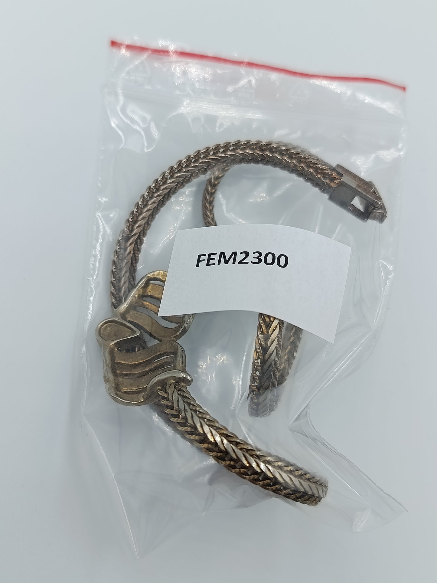 Vintage Collier geflochtene Kette mit Strass Anhänger goldfarben