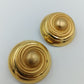 Stilvolle Vintage Clip Ohrringe goldfarben rund klassisch