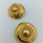 Stilvolle Vintage Clip Ohrringe goldfarben rund klassisch