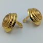 Stilvolle Vintage Clip Ohrringe goldfarben rund klassisch