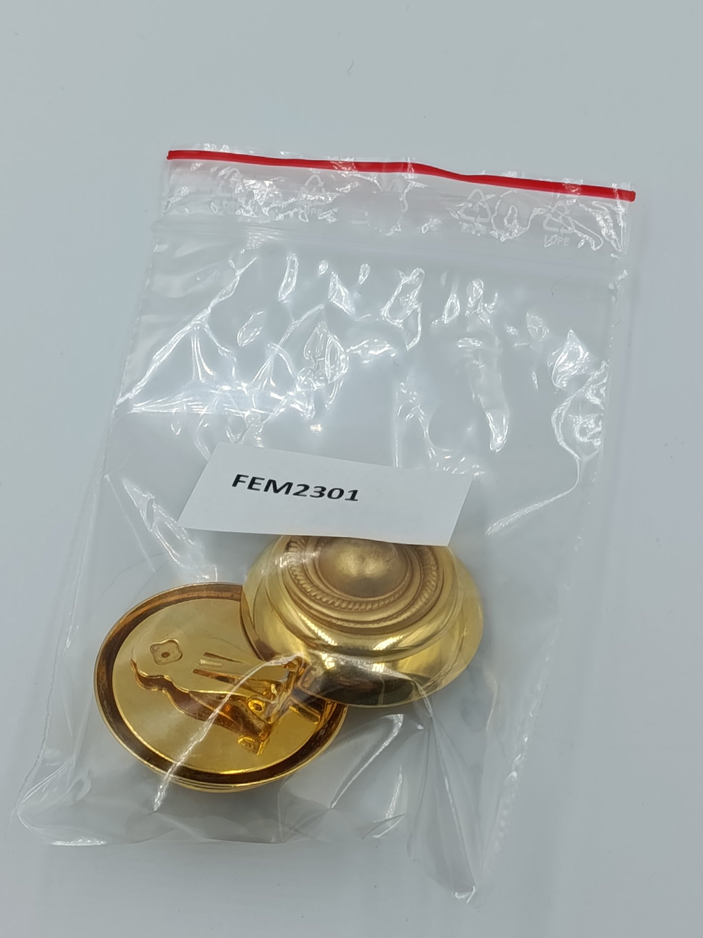 Stilvolle Vintage Clip Ohrringe goldfarben rund klassisch