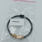 Vintage Armreif schwarz gold mit Strass geometrisch 6,5 cm