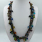Bunte Glasperlen Statement Kette Multistrang 51,5 cm