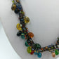 Bunte Glasperlen Statement Kette Multistrang 51,5 cm