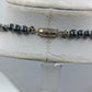 Vintage Hämatit Kette grau metallic Perlen