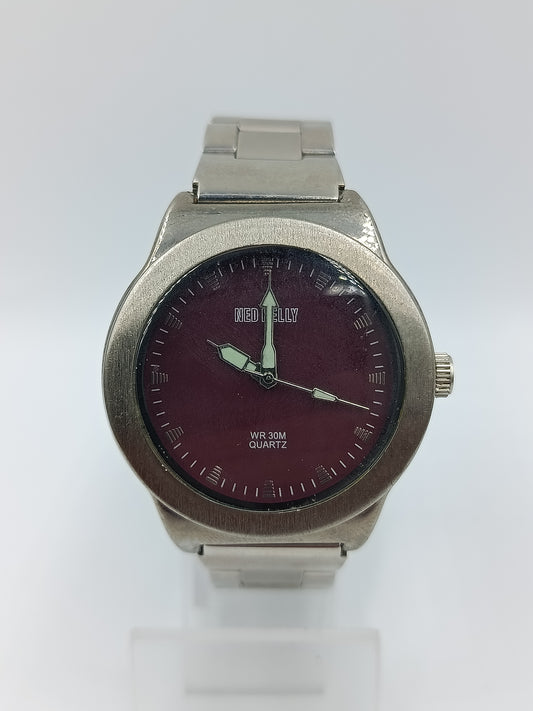 NED KELLY Armbanduhr Quartz WR 30M Edelstahl Vintage Design