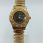 JB MOBIUS Damenarmbanduhr Goldfarben Strass Elastisch Vintage