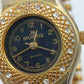 JB MOBIUS Damenarmbanduhr Goldfarben Strass Elastisch Vintage