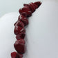 Rote Naturstein Kette Collier 44cm Statement Schmuck Vintage