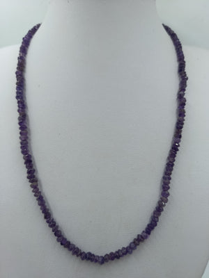 Amethyst Kette 46cm Lila Edelstein Collier facettiert