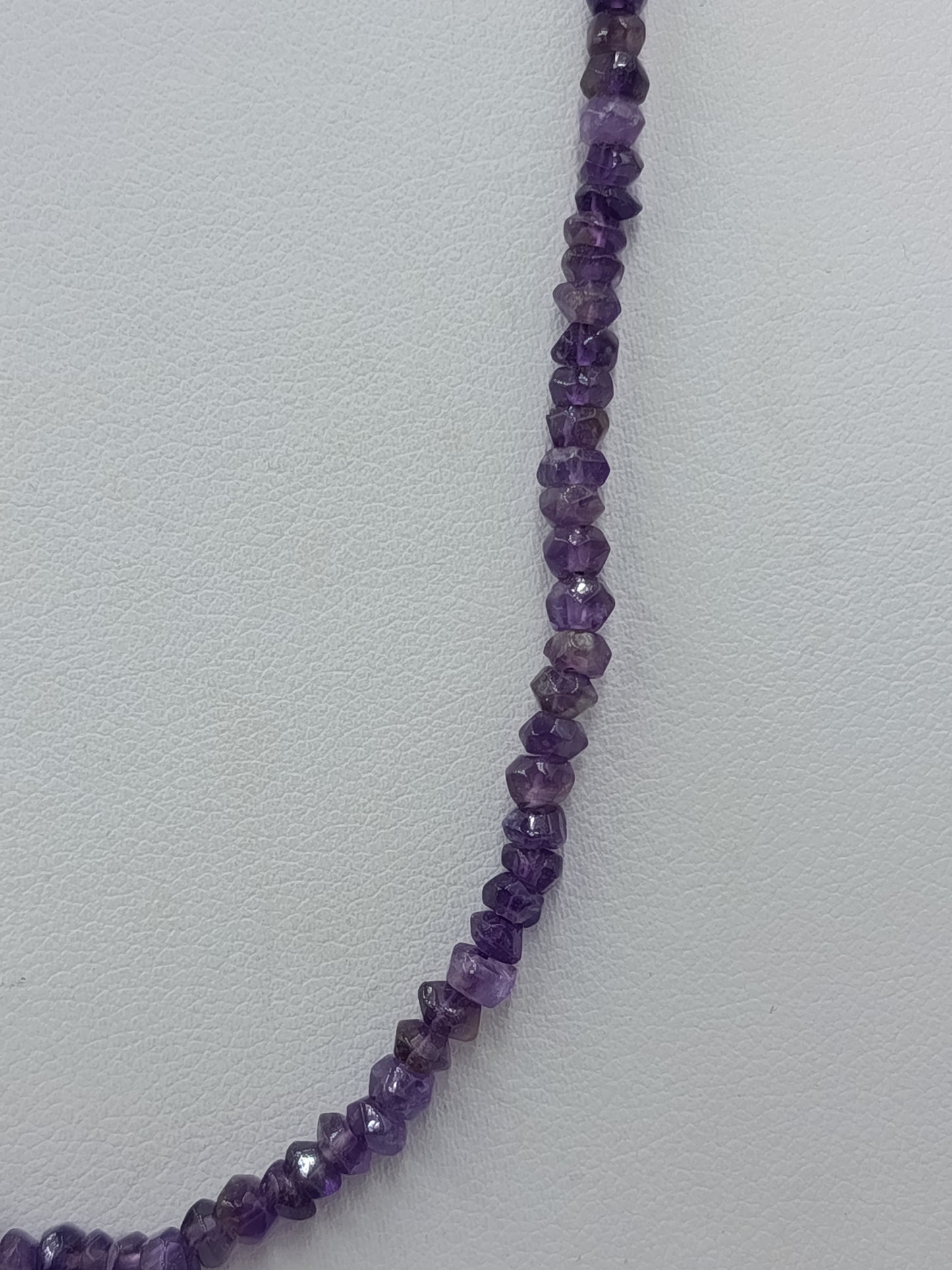 Amethyst Kette 46cm Lila Edelstein Collier facettiert