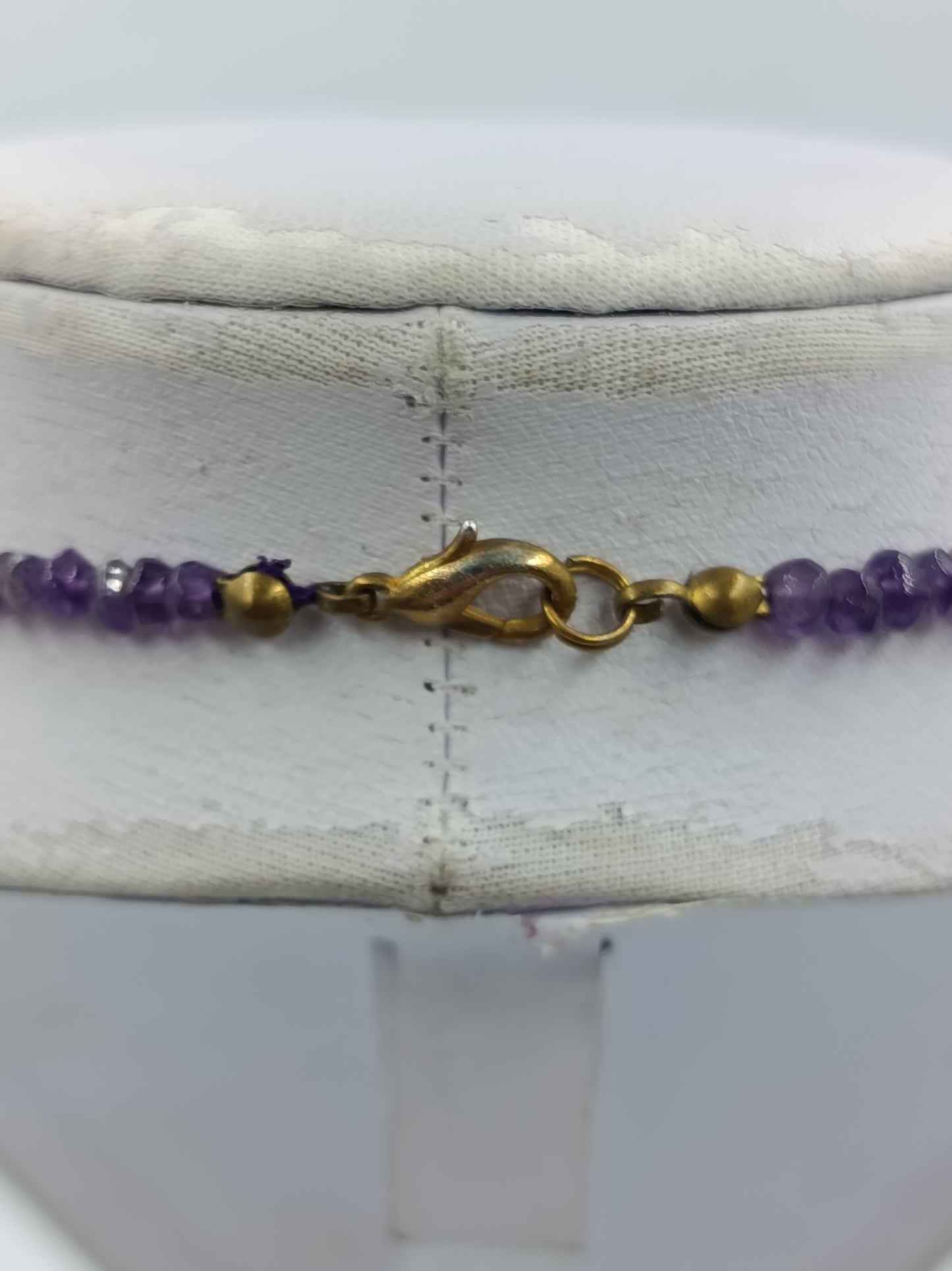 Amethyst Kette 46cm Lila Edelstein Collier facettiert