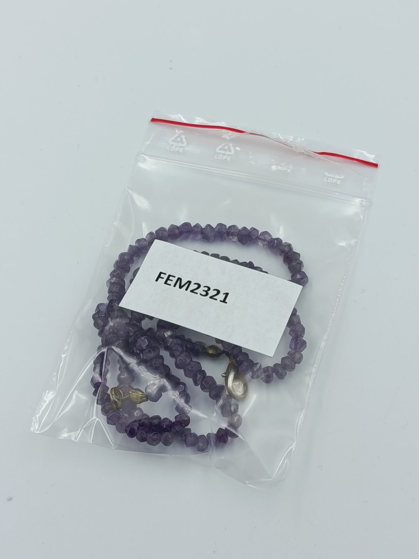 Amethyst Kette 46cm Lila Edelstein Collier facettiert