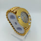 Romica Damenarmbanduhr Goldfarben Strass Elastisch Vintage Quartz