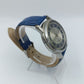 RUDY Damenarmbanduhr Blau Silber Quartz Klassisch Lederarmband