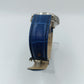 RUDY Damenarmbanduhr Blau Silber Quartz Klassisch Lederarmband