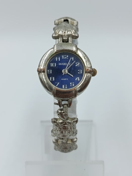 Mabelle Damen Uhr Schildkröten Armband Silberfarben Vintage Quarz
