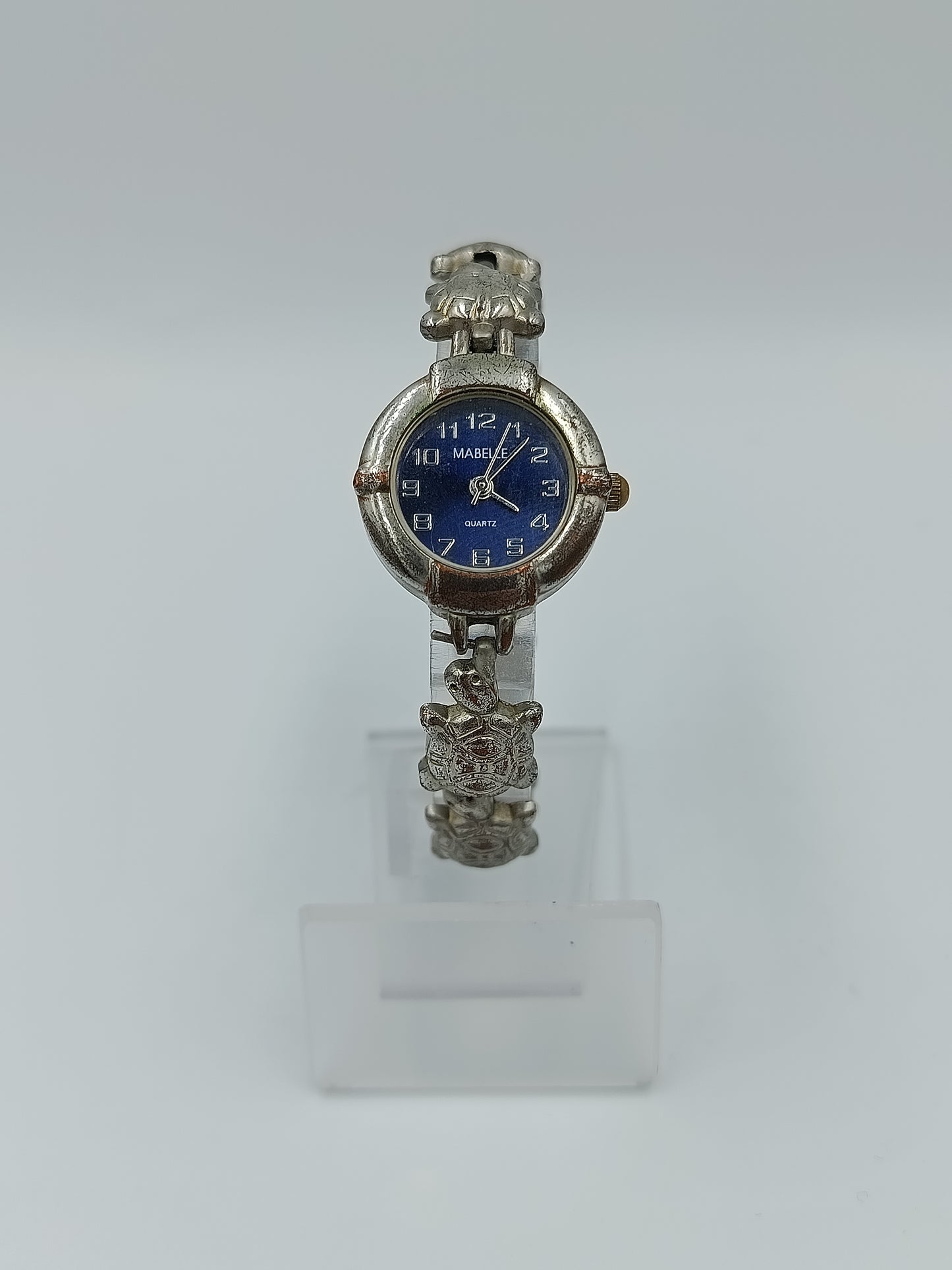 Mabelle Damen Uhr Schildkröten Armband Silberfarben Vintage Quarz