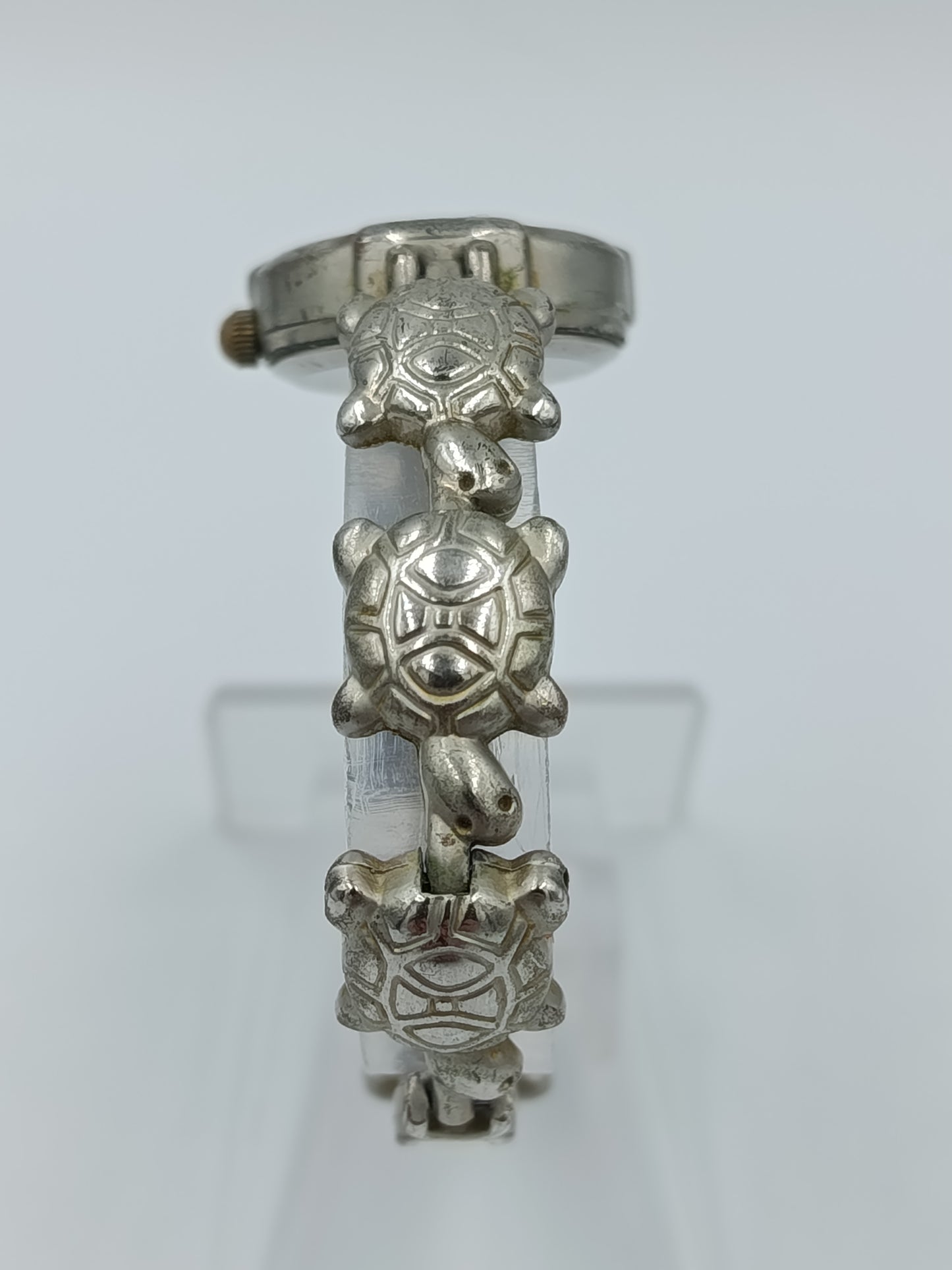 Mabelle Damen Uhr Schildkröten Armband Silberfarben Vintage Quarz