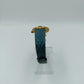 Juta Damen Uhr Goldfarben Blaues Lederarmband Vintage Quarz