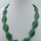 Vintage Jade Kette Grün Facettierte Steine Statement Halskette 53 cm
