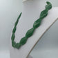 Vintage Jade Kette Grün Facettierte Steine Statement Halskette 53 cm