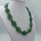 Vintage Jade Kette Grün Facettierte Steine Statement Halskette 53 cm