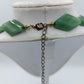 Vintage Jade Kette Grün Facettierte Steine Statement Halskette 53 cm