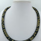 Statement Kette Schwarz Gold Netzoptik Strass Magnetverschluss 51 cm