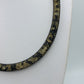 Statement Kette Schwarz Gold Netzoptik Strass Magnetverschluss 51 cm