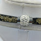 Statement Kette Schwarz Gold Netzoptik Strass Magnetverschluss 51 cm
