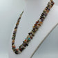 Bunte Edelstein Splitterkette doppelt multicolor 91 cm