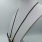 Vintage Statement Kette Anhänger Halbmond Schwarz Gold Lederband