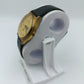 Junghans Quartz Armbanduhr Gold Damen Lederarmband Vintage Day-Date