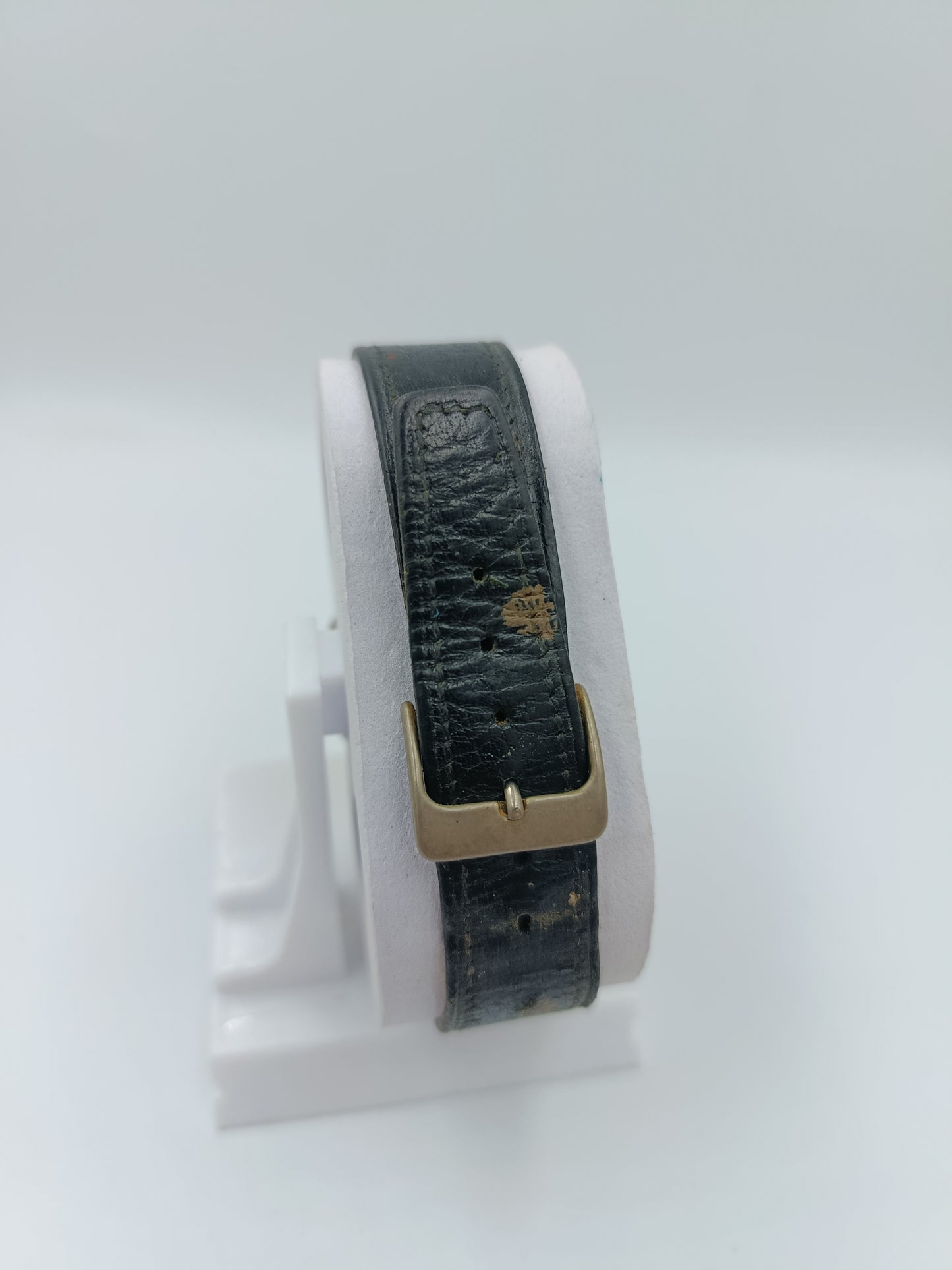Junghans Quartz Armbanduhr Gold Damen Lederarmband Vintage Day-Date