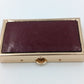 Vintage Pillendose Gold Bordeaux Metall Pill Box Tablettenbox