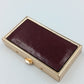 Vintage Pillendose Gold Bordeaux Metall Pill Box Tablettenbox