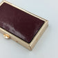 Vintage Pillendose Gold Bordeaux Metall Pill Box Tablettenbox