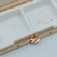 Vintage Pillendose Gold Bordeaux Metall Pill Box Tablettenbox