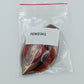 Vintage Glasanhänger Rot Gold Schwarz Murano Stil Tropfenform