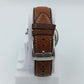 FOSSIL Herren Chronograph Uhr Blaues Zifferblatt Lederarmband Braun Vintage