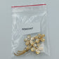 Vintage Blumen Brosche Goldfarben Perlmutt Strass Elegant Schmuck